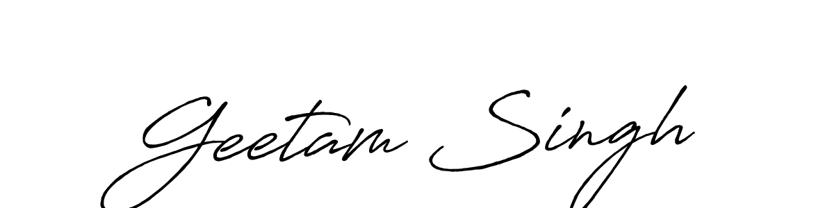 Create a beautiful signature design for name Geetam Singh. With this signature (Antro_Vectra_Bolder) fonts, you can make a handwritten signature for free. Geetam Singh signature style 7 images and pictures png