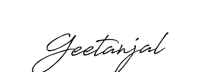 How to make Geetanjal name signature. Use Antro_Vectra_Bolder style for creating short signs online. This is the latest handwritten sign. Geetanjal signature style 7 images and pictures png