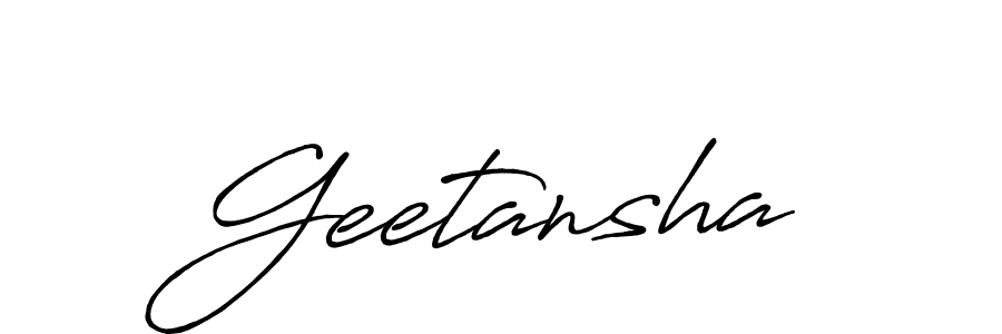 Geetansha stylish signature style. Best Handwritten Sign (Antro_Vectra_Bolder) for my name. Handwritten Signature Collection Ideas for my name Geetansha. Geetansha signature style 7 images and pictures png