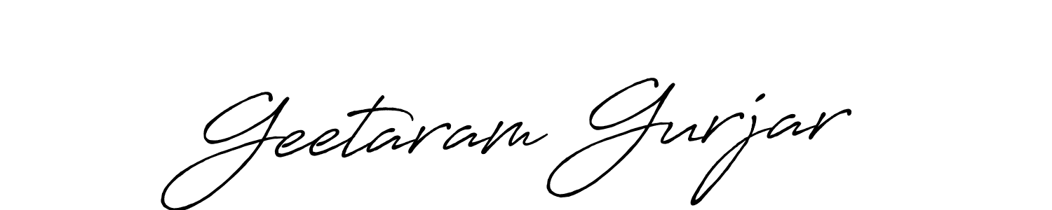 How to make Geetaram Gurjar name signature. Use Antro_Vectra_Bolder style for creating short signs online. This is the latest handwritten sign. Geetaram Gurjar signature style 7 images and pictures png