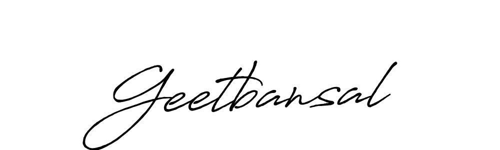 How to make Geetbansal name signature. Use Antro_Vectra_Bolder style for creating short signs online. This is the latest handwritten sign. Geetbansal signature style 7 images and pictures png