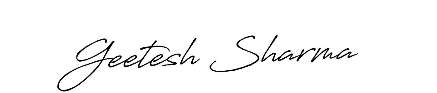 Geetesh Sharma stylish signature style. Best Handwritten Sign (Antro_Vectra_Bolder) for my name. Handwritten Signature Collection Ideas for my name Geetesh Sharma. Geetesh Sharma signature style 7 images and pictures png