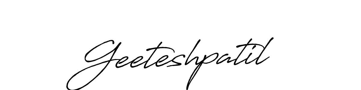 How to make Geeteshpatil name signature. Use Antro_Vectra_Bolder style for creating short signs online. This is the latest handwritten sign. Geeteshpatil signature style 7 images and pictures png