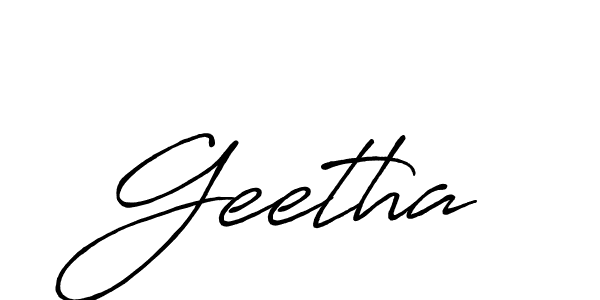 Make a beautiful signature design for name Geetha. With this signature (Antro_Vectra_Bolder) style, you can create a handwritten signature for free. Geetha signature style 7 images and pictures png