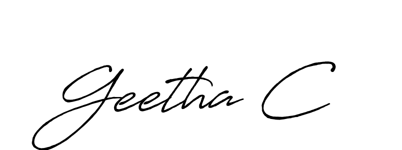 Similarly Antro_Vectra_Bolder is the best handwritten signature design. Signature creator online .You can use it as an online autograph creator for name Geetha C. Geetha C signature style 7 images and pictures png