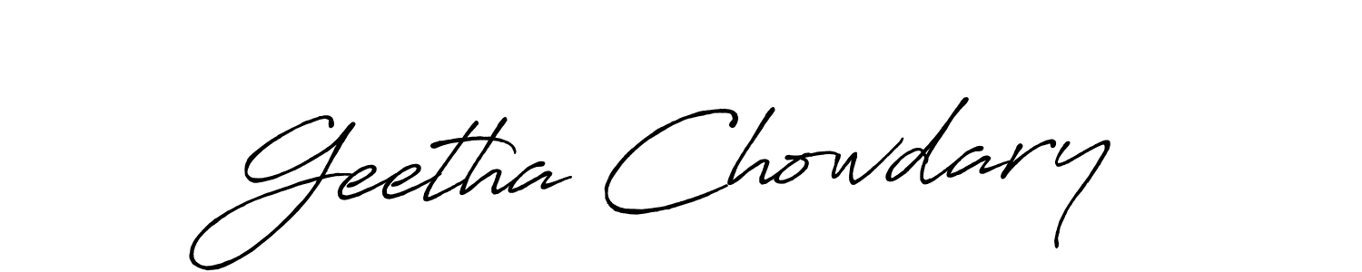 Once you've used our free online signature maker to create your best signature Antro_Vectra_Bolder style, it's time to enjoy all of the benefits that Geetha Chowdary name signing documents. Geetha Chowdary signature style 7 images and pictures png