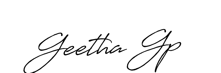 Similarly Antro_Vectra_Bolder is the best handwritten signature design. Signature creator online .You can use it as an online autograph creator for name Geetha Gp. Geetha Gp signature style 7 images and pictures png