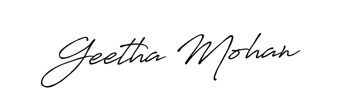 It looks lik you need a new signature style for name Geetha Mohan. Design unique handwritten (Antro_Vectra_Bolder) signature with our free signature maker in just a few clicks. Geetha Mohan signature style 7 images and pictures png