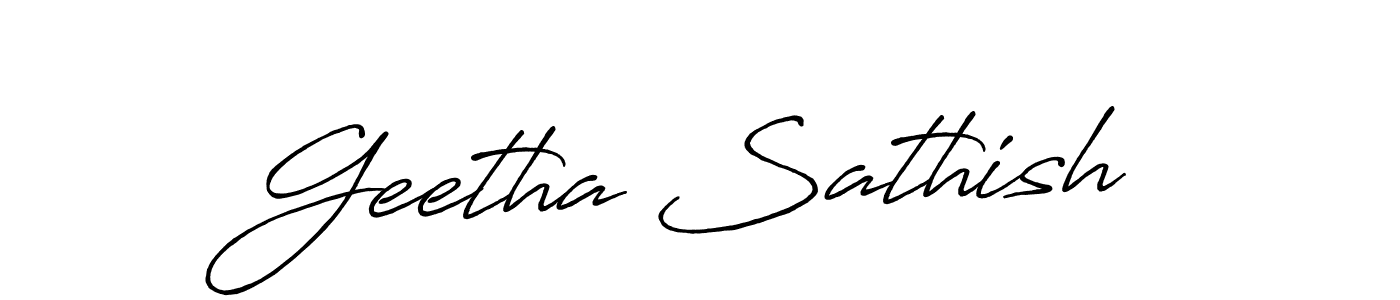 Make a short Geetha Sathish signature style. Manage your documents anywhere anytime using Antro_Vectra_Bolder. Create and add eSignatures, submit forms, share and send files easily. Geetha Sathish signature style 7 images and pictures png