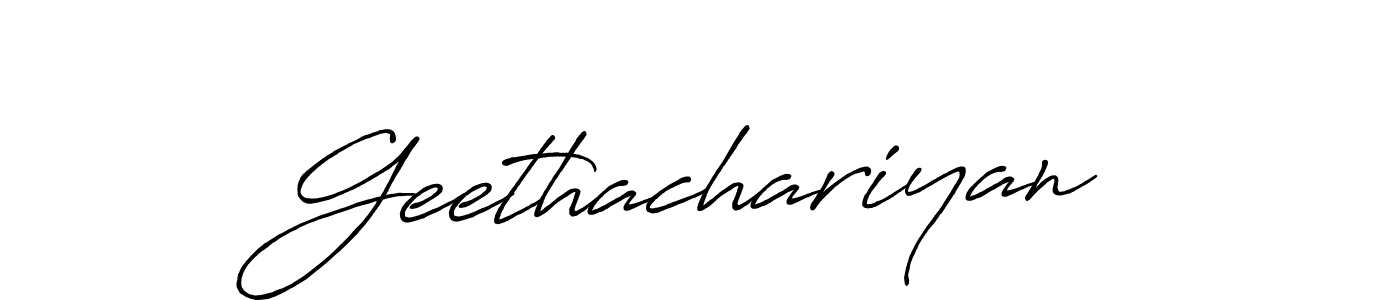 Design your own signature with our free online signature maker. With this signature software, you can create a handwritten (Antro_Vectra_Bolder) signature for name Geethachariyan. Geethachariyan signature style 7 images and pictures png