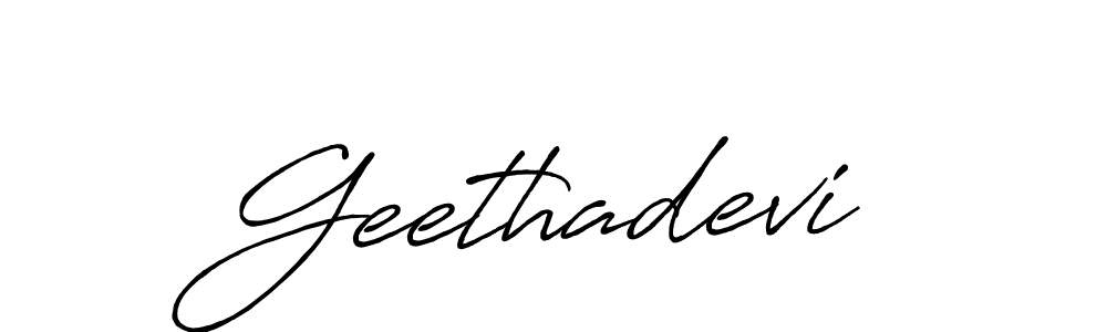 Make a beautiful signature design for name Geethadevi. With this signature (Antro_Vectra_Bolder) style, you can create a handwritten signature for free. Geethadevi signature style 7 images and pictures png