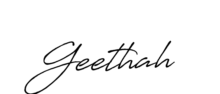 Use a signature maker to create a handwritten signature online. With this signature software, you can design (Antro_Vectra_Bolder) your own signature for name Geethah. Geethah signature style 7 images and pictures png