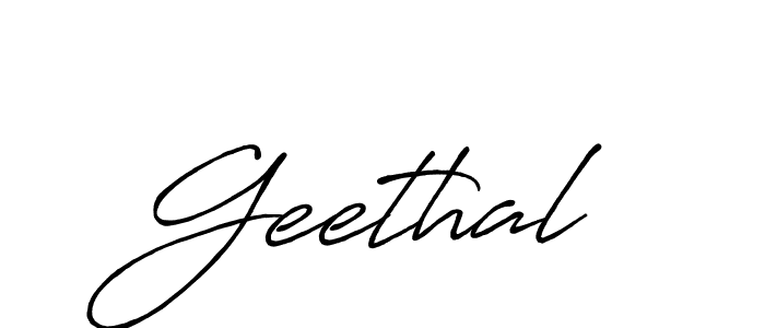 How to make Geethal name signature. Use Antro_Vectra_Bolder style for creating short signs online. This is the latest handwritten sign. Geethal signature style 7 images and pictures png