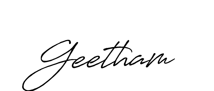 Create a beautiful signature design for name Geetham. With this signature (Antro_Vectra_Bolder) fonts, you can make a handwritten signature for free. Geetham signature style 7 images and pictures png