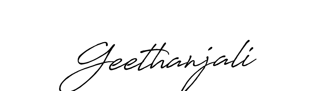 Use a signature maker to create a handwritten signature online. With this signature software, you can design (Antro_Vectra_Bolder) your own signature for name Geethanjali. Geethanjali signature style 7 images and pictures png