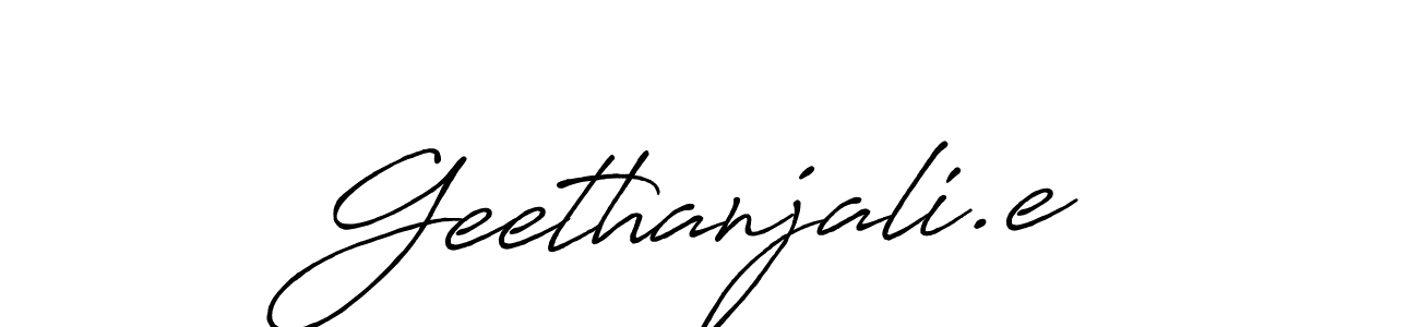 Also we have Geethanjali.e name is the best signature style. Create professional handwritten signature collection using Antro_Vectra_Bolder autograph style. Geethanjali.e signature style 7 images and pictures png