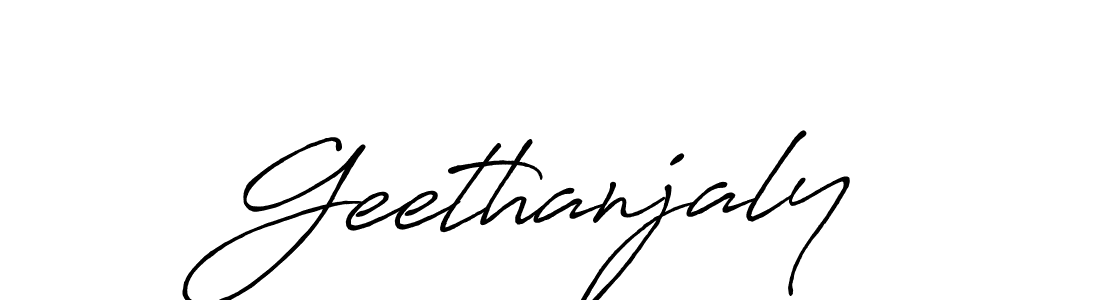 Create a beautiful signature design for name Geethanjaly. With this signature (Antro_Vectra_Bolder) fonts, you can make a handwritten signature for free. Geethanjaly signature style 7 images and pictures png