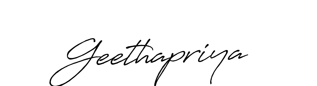 Design your own signature with our free online signature maker. With this signature software, you can create a handwritten (Antro_Vectra_Bolder) signature for name Geethapriya. Geethapriya signature style 7 images and pictures png
