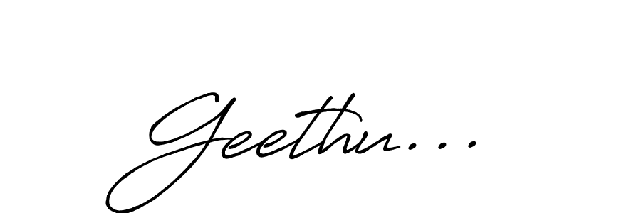 Create a beautiful signature design for name Geethu.... With this signature (Antro_Vectra_Bolder) fonts, you can make a handwritten signature for free. Geethu... signature style 7 images and pictures png