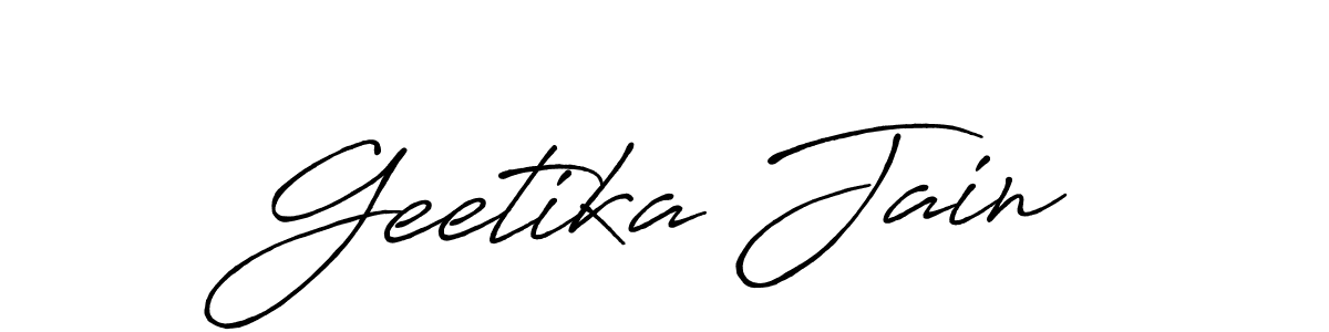 Geetika Jain stylish signature style. Best Handwritten Sign (Antro_Vectra_Bolder) for my name. Handwritten Signature Collection Ideas for my name Geetika Jain. Geetika Jain signature style 7 images and pictures png