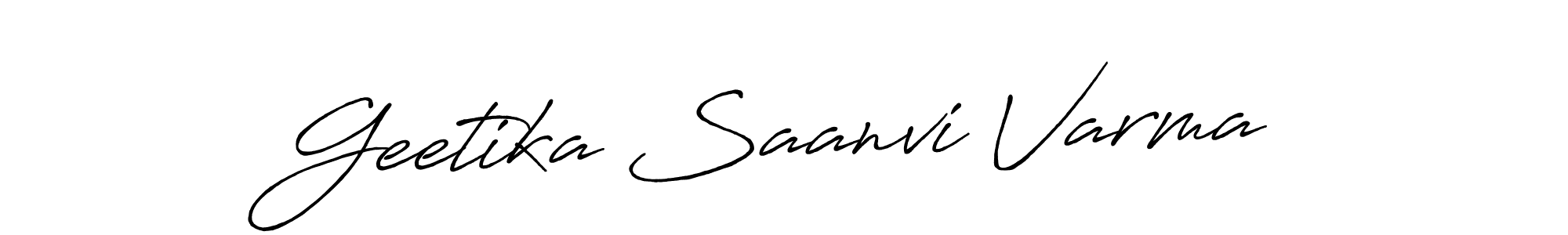 Also we have Geetika Saanvi Varma name is the best signature style. Create professional handwritten signature collection using Antro_Vectra_Bolder autograph style. Geetika Saanvi Varma signature style 7 images and pictures png