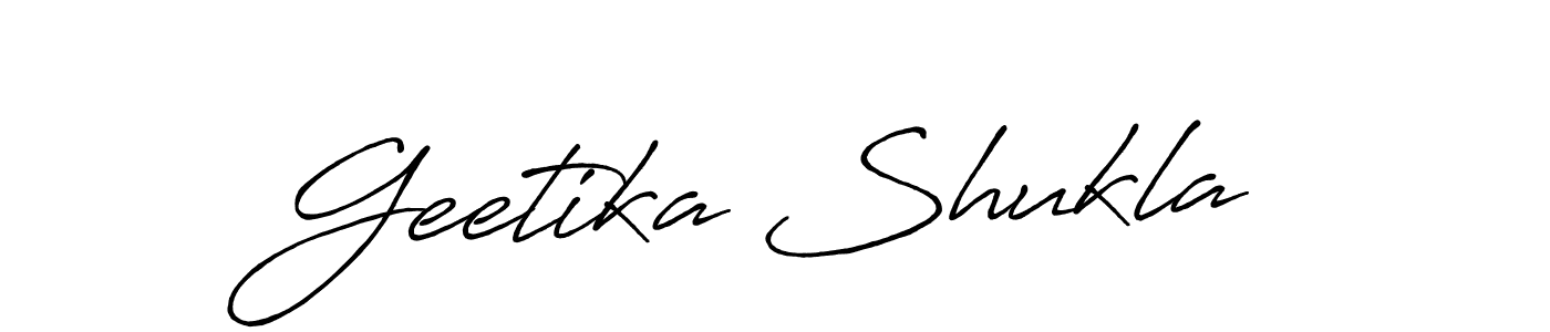 Antro_Vectra_Bolder is a professional signature style that is perfect for those who want to add a touch of class to their signature. It is also a great choice for those who want to make their signature more unique. Get Geetika Shukla name to fancy signature for free. Geetika Shukla signature style 7 images and pictures png