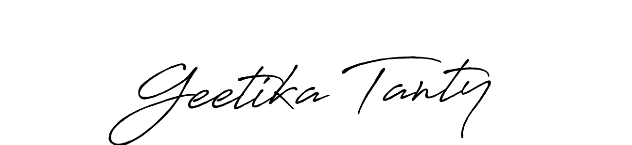 It looks lik you need a new signature style for name Geetika Tanty. Design unique handwritten (Antro_Vectra_Bolder) signature with our free signature maker in just a few clicks. Geetika Tanty signature style 7 images and pictures png