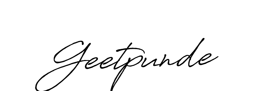 Use a signature maker to create a handwritten signature online. With this signature software, you can design (Antro_Vectra_Bolder) your own signature for name Geetpunde. Geetpunde signature style 7 images and pictures png