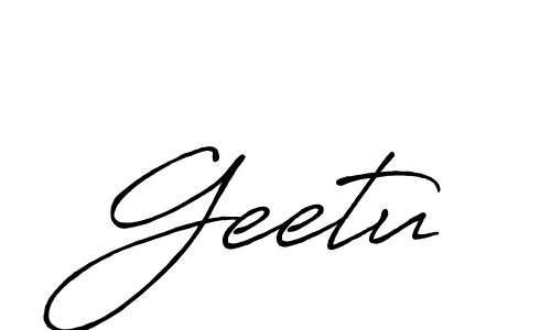 Design your own signature with our free online signature maker. With this signature software, you can create a handwritten (Antro_Vectra_Bolder) signature for name Geetu. Geetu signature style 7 images and pictures png