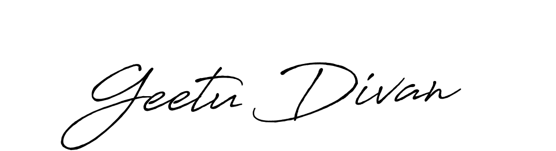 if you are searching for the best signature style for your name Geetu Divan. so please give up your signature search. here we have designed multiple signature styles  using Antro_Vectra_Bolder. Geetu Divan signature style 7 images and pictures png