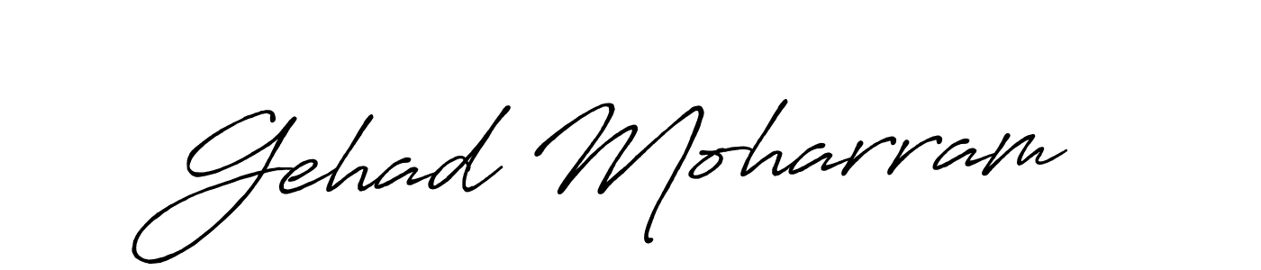 Make a beautiful signature design for name Gehad Moharram. With this signature (Antro_Vectra_Bolder) style, you can create a handwritten signature for free. Gehad Moharram signature style 7 images and pictures png