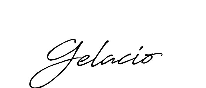 Make a beautiful signature design for name Gelacio. With this signature (Antro_Vectra_Bolder) style, you can create a handwritten signature for free. Gelacio signature style 7 images and pictures png