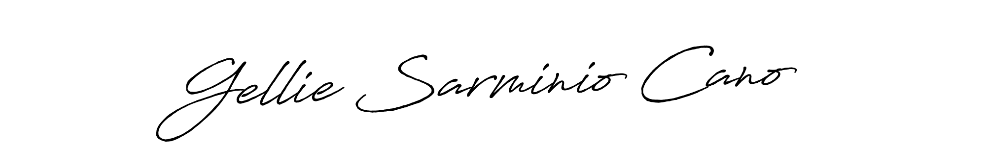 The best way (Antro_Vectra_Bolder) to make a short signature is to pick only two or three words in your name. The name Gellie Sarminio Cano include a total of six letters. For converting this name. Gellie Sarminio Cano signature style 7 images and pictures png