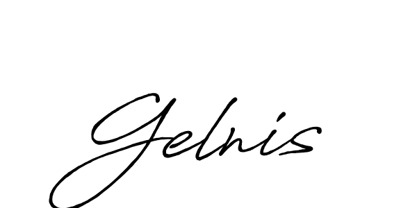 Use a signature maker to create a handwritten signature online. With this signature software, you can design (Antro_Vectra_Bolder) your own signature for name Gelnis. Gelnis signature style 7 images and pictures png