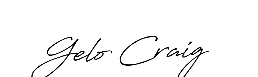 How to make Gelo Craig signature? Antro_Vectra_Bolder is a professional autograph style. Create handwritten signature for Gelo Craig name. Gelo Craig signature style 7 images and pictures png