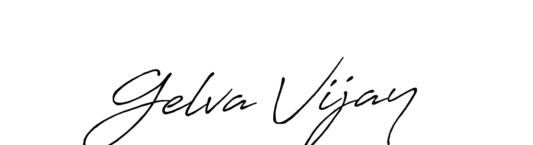 Use a signature maker to create a handwritten signature online. With this signature software, you can design (Antro_Vectra_Bolder) your own signature for name Gelva Vijay. Gelva Vijay signature style 7 images and pictures png