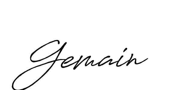 Make a beautiful signature design for name Gemain. With this signature (Antro_Vectra_Bolder) style, you can create a handwritten signature for free. Gemain signature style 7 images and pictures png