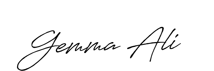 How to make Gemma Ali name signature. Use Antro_Vectra_Bolder style for creating short signs online. This is the latest handwritten sign. Gemma Ali signature style 7 images and pictures png