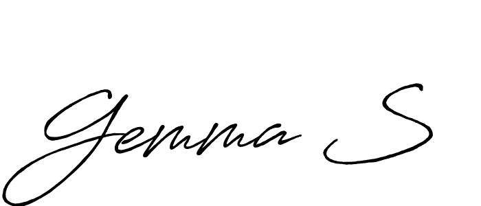 if you are searching for the best signature style for your name Gemma S. so please give up your signature search. here we have designed multiple signature styles  using Antro_Vectra_Bolder. Gemma S signature style 7 images and pictures png