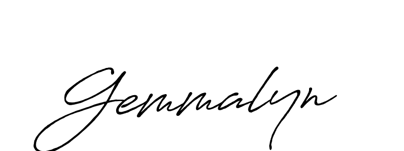 Make a beautiful signature design for name Gemmalyn. With this signature (Antro_Vectra_Bolder) style, you can create a handwritten signature for free. Gemmalyn signature style 7 images and pictures png