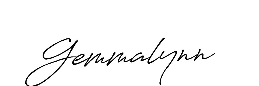 Gemmalynn stylish signature style. Best Handwritten Sign (Antro_Vectra_Bolder) for my name. Handwritten Signature Collection Ideas for my name Gemmalynn. Gemmalynn signature style 7 images and pictures png