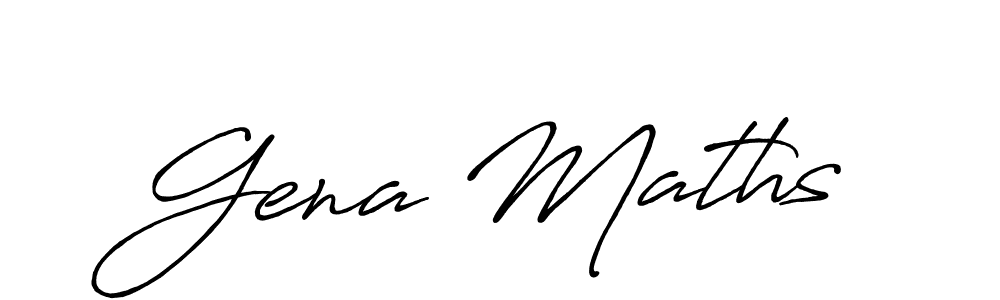 Similarly Antro_Vectra_Bolder is the best handwritten signature design. Signature creator online .You can use it as an online autograph creator for name Gena Maths. Gena Maths signature style 7 images and pictures png