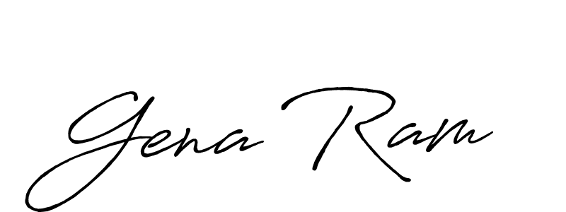 Design your own signature with our free online signature maker. With this signature software, you can create a handwritten (Antro_Vectra_Bolder) signature for name Gena Ram. Gena Ram signature style 7 images and pictures png