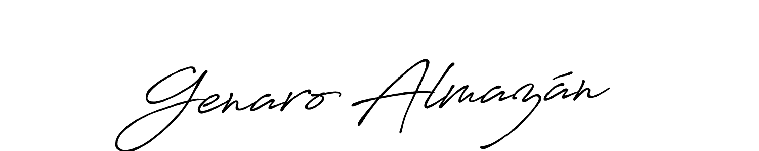 Also we have Genaro Almazán name is the best signature style. Create professional handwritten signature collection using Antro_Vectra_Bolder autograph style. Genaro Almazán signature style 7 images and pictures png