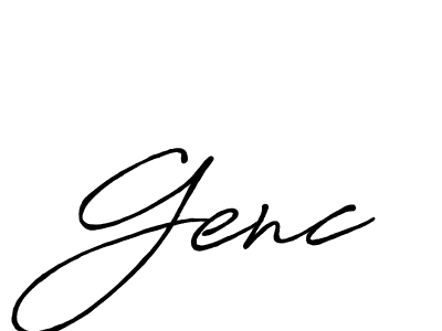 How to make Genc signature? Antro_Vectra_Bolder is a professional autograph style. Create handwritten signature for Genc name. Genc signature style 7 images and pictures png