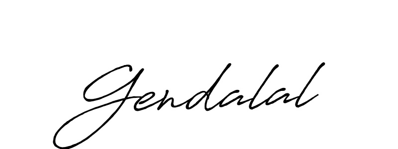 Make a beautiful signature design for name Gendalal. With this signature (Antro_Vectra_Bolder) style, you can create a handwritten signature for free. Gendalal signature style 7 images and pictures png