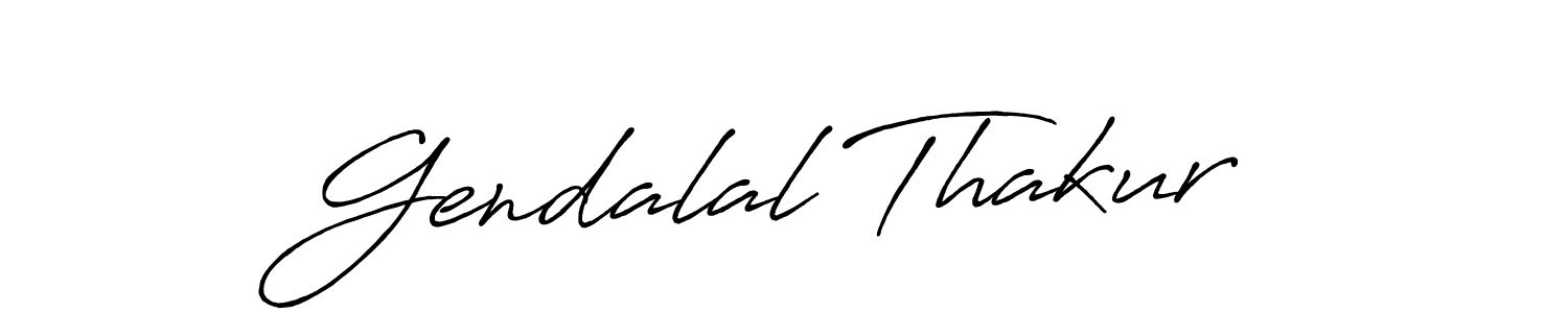 Make a beautiful signature design for name Gendalal Thakur. With this signature (Antro_Vectra_Bolder) style, you can create a handwritten signature for free. Gendalal Thakur signature style 7 images and pictures png