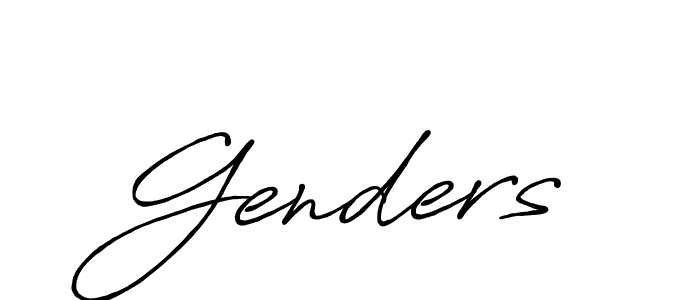 Genders stylish signature style. Best Handwritten Sign (Antro_Vectra_Bolder) for my name. Handwritten Signature Collection Ideas for my name Genders. Genders signature style 7 images and pictures png