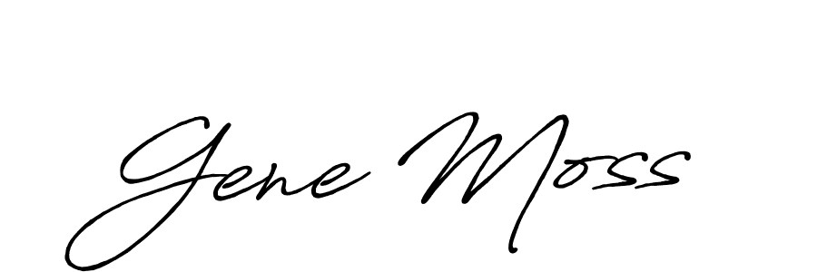 Make a beautiful signature design for name Gene Moss. With this signature (Antro_Vectra_Bolder) style, you can create a handwritten signature for free. Gene Moss signature style 7 images and pictures png