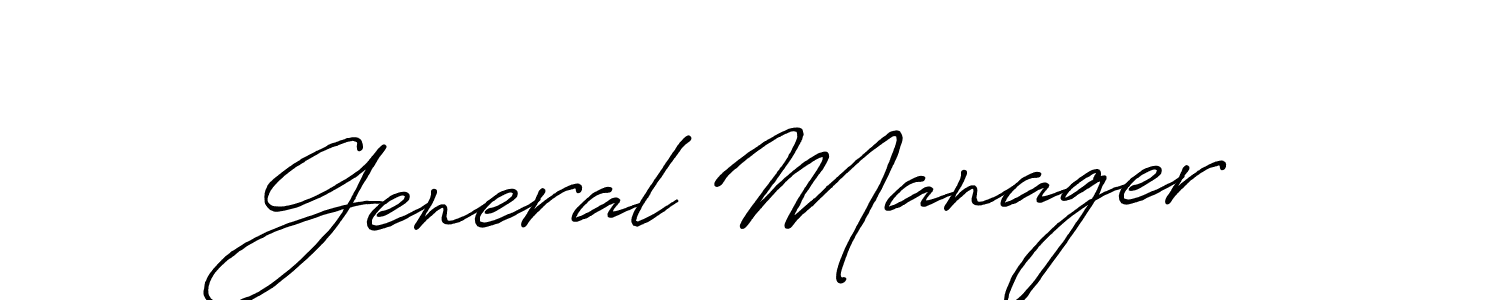 Similarly Antro_Vectra_Bolder is the best handwritten signature design. Signature creator online .You can use it as an online autograph creator for name General Manager. General Manager signature style 7 images and pictures png